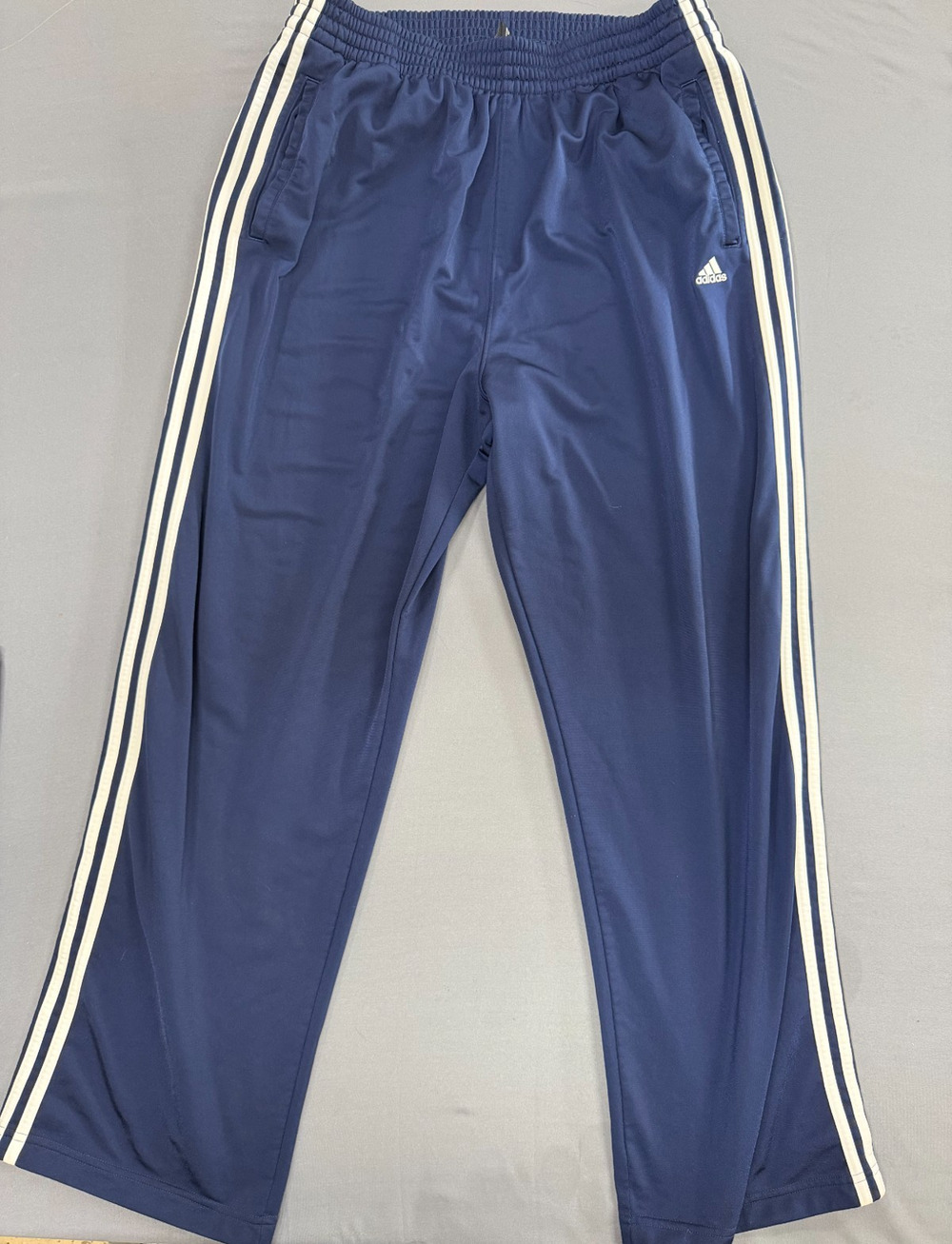 Vintage Y2K Adidas Tearaway Track Pants Men's XL Blue Snap Button 90s baggy